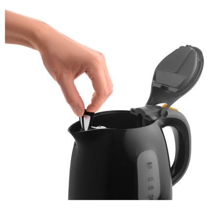 Sencor - Elkedel 1 l 1100W/230V sort/grå