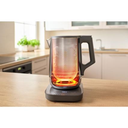 Sencor - Elkedel med temperaturkontrol 1,7 l 1800 W/230 V rustfrit stål