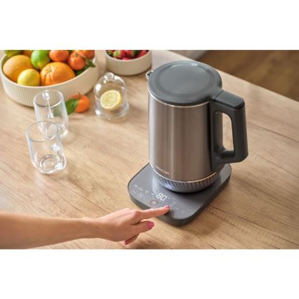 Sencor - Elkedel med temperaturkontrol 1,7 l 1800 W/230 V rustfrit stål