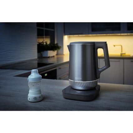 Sencor - Elkedel med temperaturkontrol 1,7 l 1800 W/230 V rustfrit stål