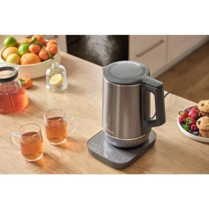 Sencor - Elkedel med temperaturkontrol 1,7 l 1800 W/230 V rustfrit stål