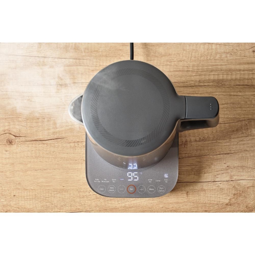 Sencor - Elkedel med temperaturkontrol 1,7 l 1800 W/230 V rustfrit stål