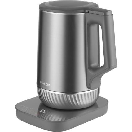 Sencor - Elkedel med temperaturkontrol 1,7 l 1800 W/230 V rustfrit stål