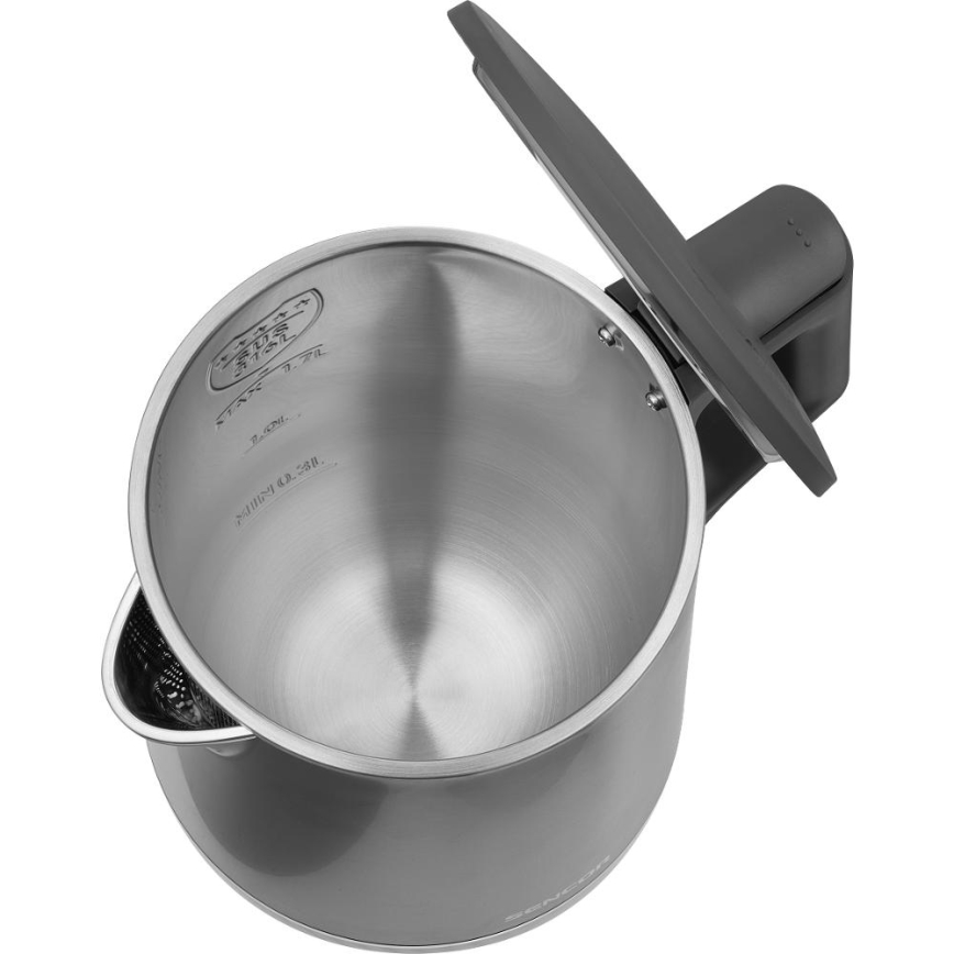 Sencor - Elkedel med temperaturkontrol 1,7 l 1800 W/230 V rustfrit stål