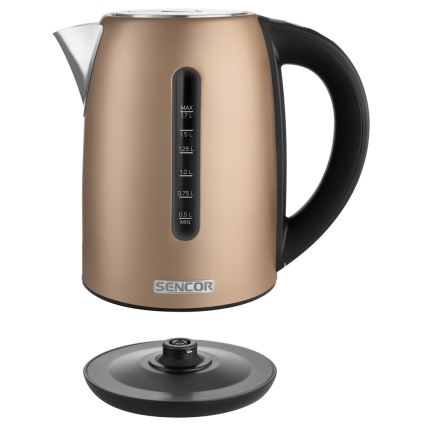 Sencor - Elkedel med termoregulering 1,7 l 2150W/230V brun