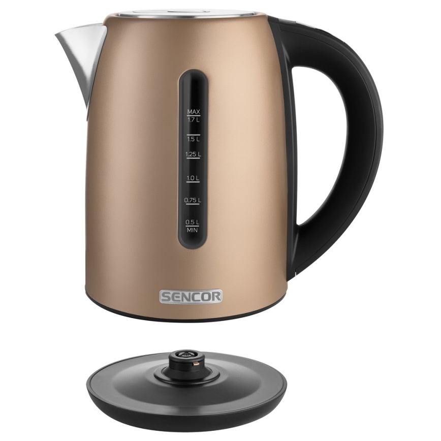 Sencor - Elkedel med termoregulering 1,7 l 2150W/230V brun