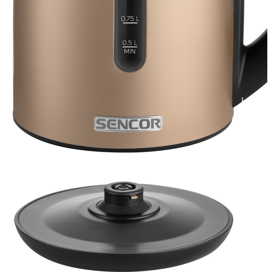 Sencor - Elkedel med termoregulering 1,7 l 2150W/230V brun