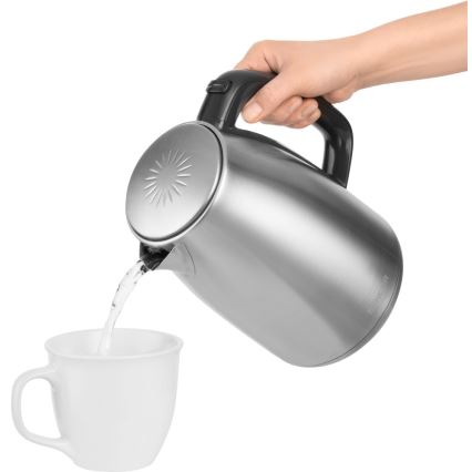 Sencor - Elkedel med termoregulering 1,7 l 2200W/230V rustfrit stål