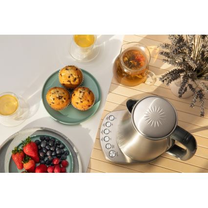 Sencor - Elkedel med termoregulering 1,7 l 2200W/230V rustfrit stål