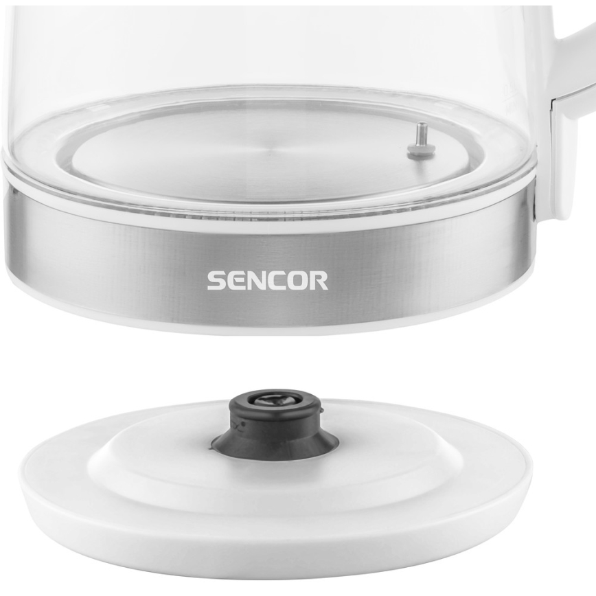 Sencor - Elkedel med termoregulering 2 l 2200W/230V hvid