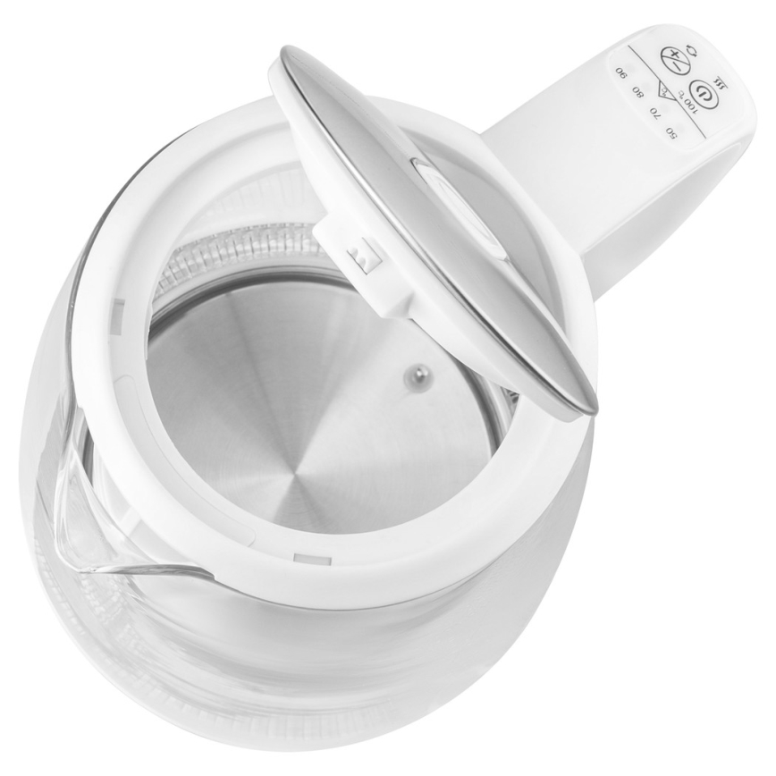 Sencor - Elkedel med termoregulering 2 l 2200W/230V hvid