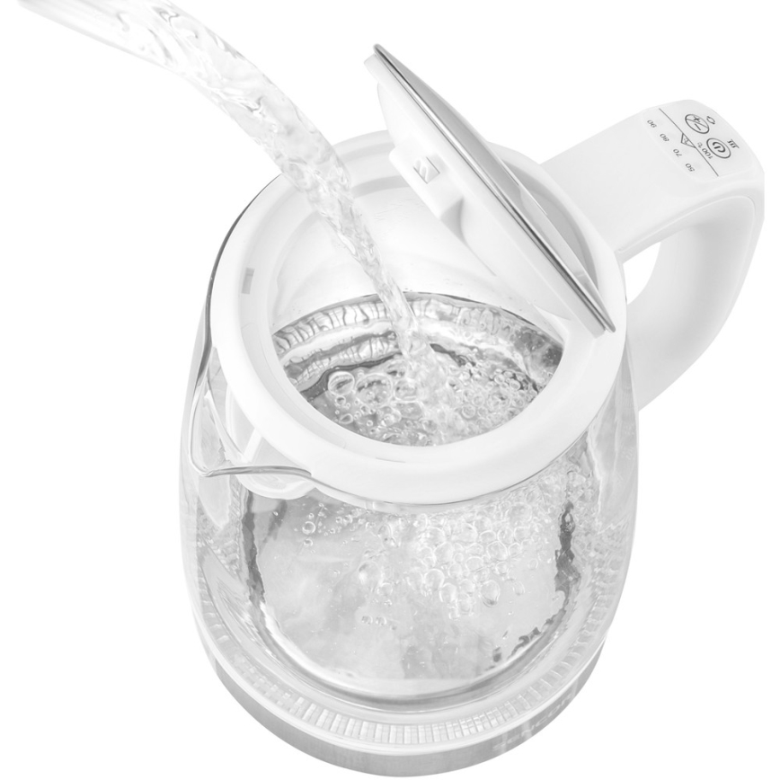 Sencor - Elkedel med termoregulering 2 l 2200W/230V hvid