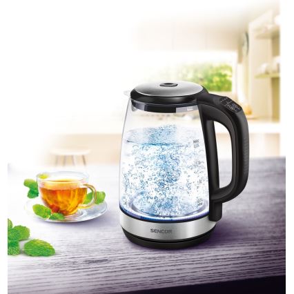 Sencor - Elkedel med termoregulering 2 l 2200W/230V
