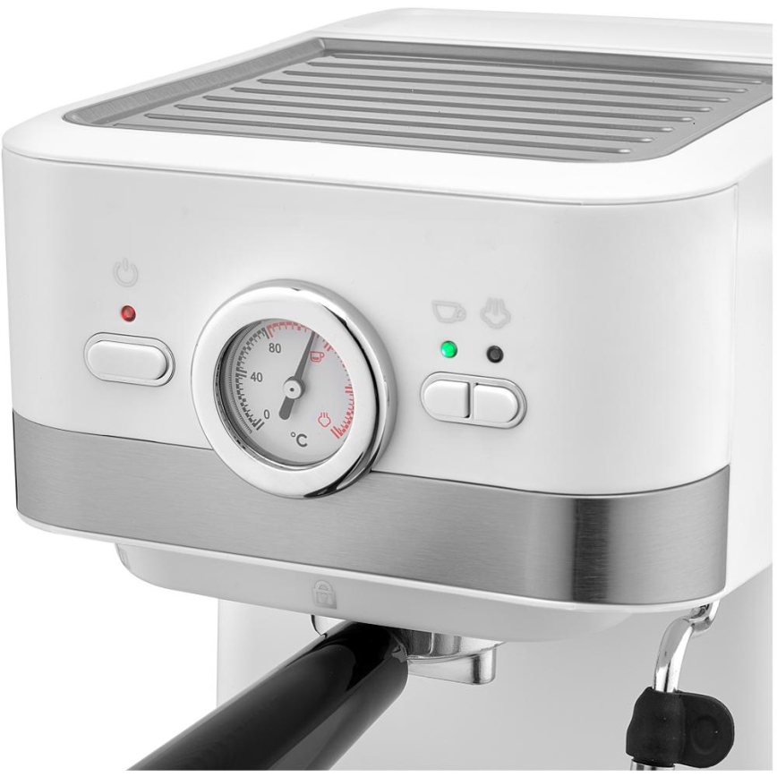 Sencor - Espressomaskine med stempel 1050W/230V hvid/mat krom