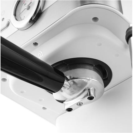 Sencor - Espressomaskine med stempel 1050W/230V hvid/mat krom