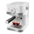 Sencor - Espressomaskine med stempel 1050W/230V hvid/mat krom
