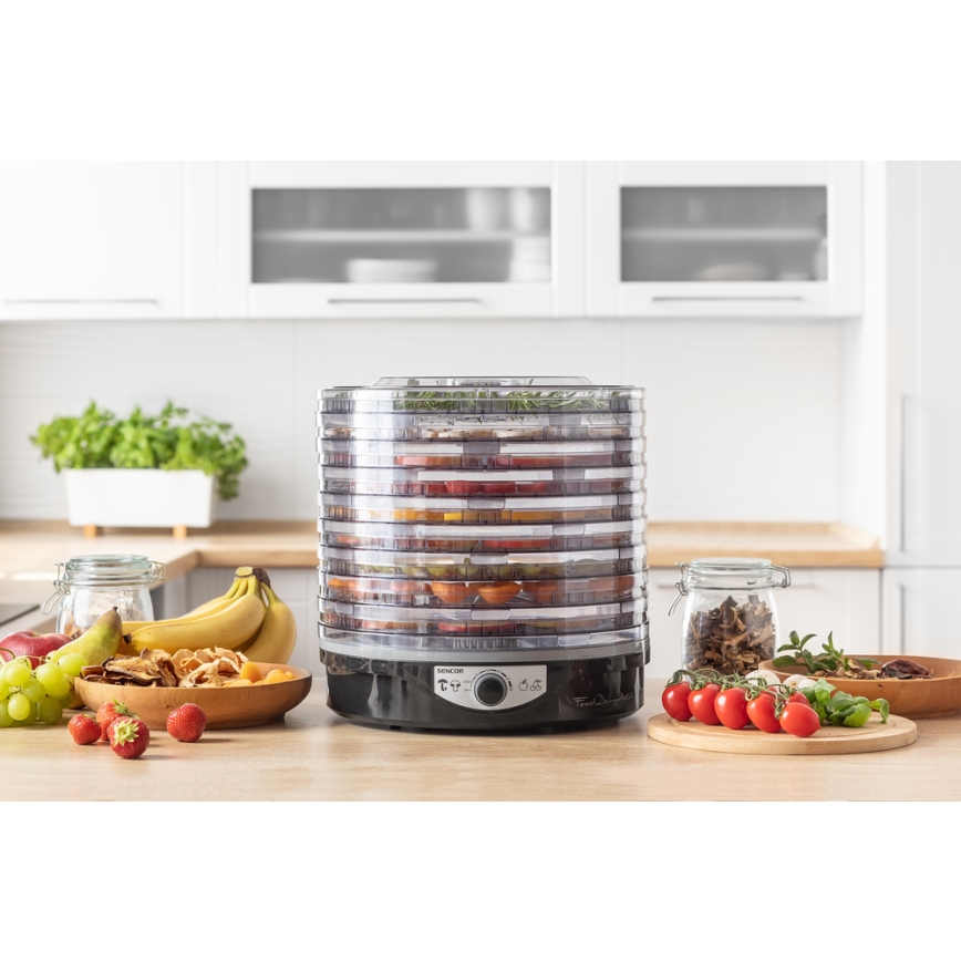 Sencor - Madtørre med termoregulering 250W/230V