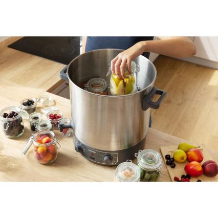 Sencor - Gryde til konservering 27 l 1800W/230V rustfrit stål/grå