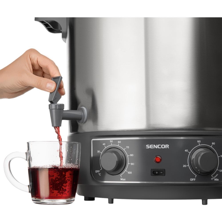 Sencor - Gryde til konservering 27 l 1800W/230V rustfrit stål/grå