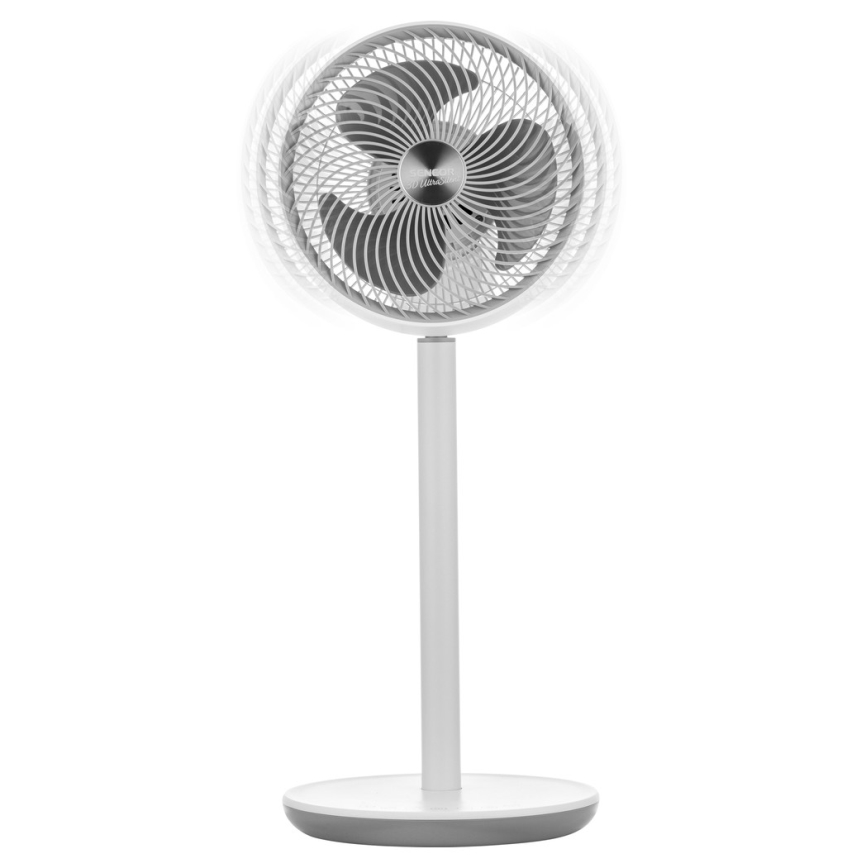 Sencor - Gulvventilator 3D UltraSilent 26W/230V hvid + fjernbetjening