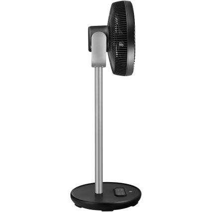 Sencor - Gulvventilator 3D UltraSilent 26W/230V Wi-Fi sort + fjernbetjening