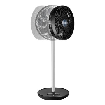 Sencor - Gulvventilator 3D UltraSilent 26W/230V Wi-Fi sort + fjernbetjening