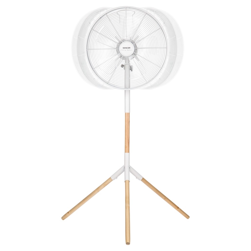 Sencor - Gulvventilator 50 W/230 V, Ø 40 cm, hvid/bøg