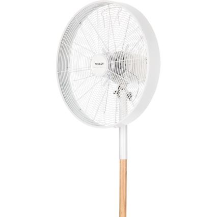 Sencor - Gulvventilator 50 W/230 V, Ø 40 cm, hvid/bøg
