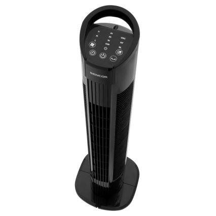 Sencor - Gulvventilator 50W/230V sort + fjernbetjening