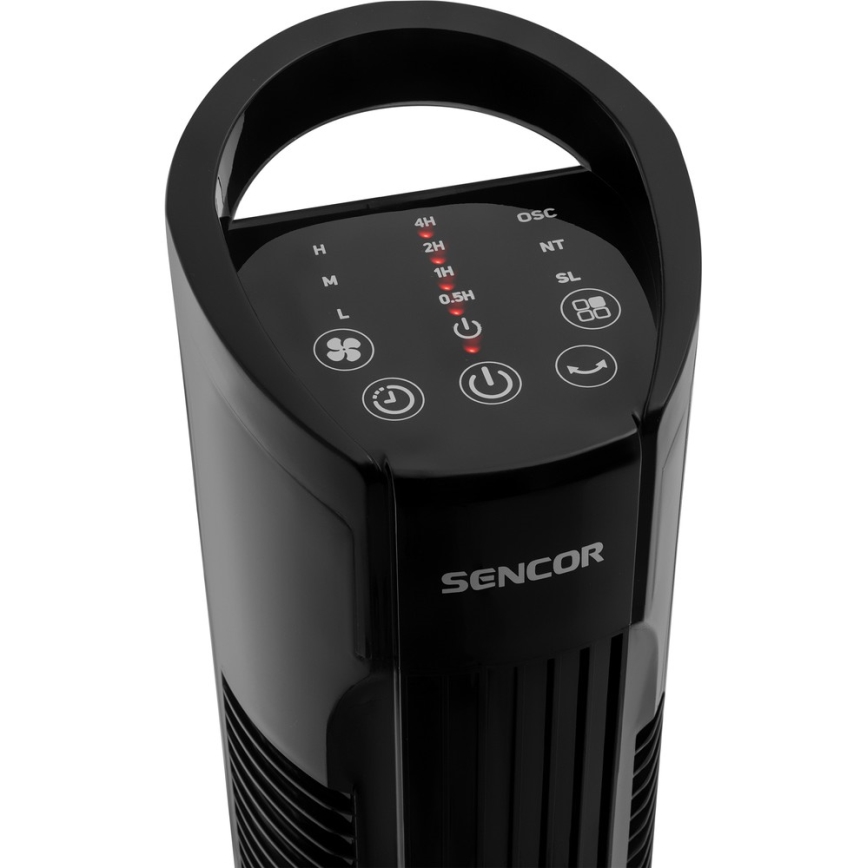 Sencor - Gulvventilator 50W/230V sort + fjernbetjening