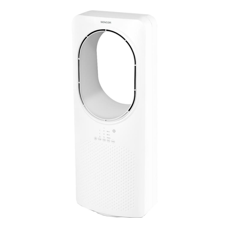 Sencor - Gulvventilator uden vinger 50W/230V hvid + fjernbetjening