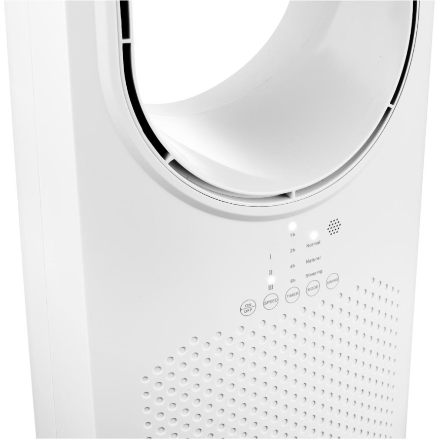 Sencor - Gulvventilator uden vinger 50W/230V hvid + fjernbetjening
