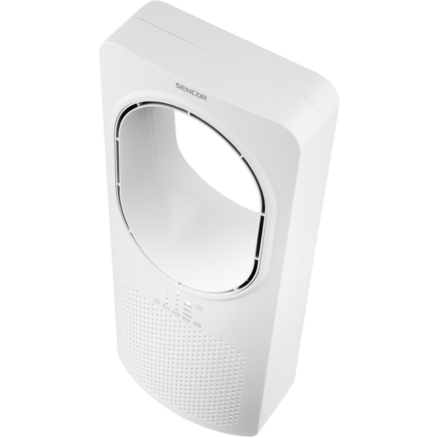 Sencor - Gulvventilator uden vinger 50W/230V hvid + fjernbetjening