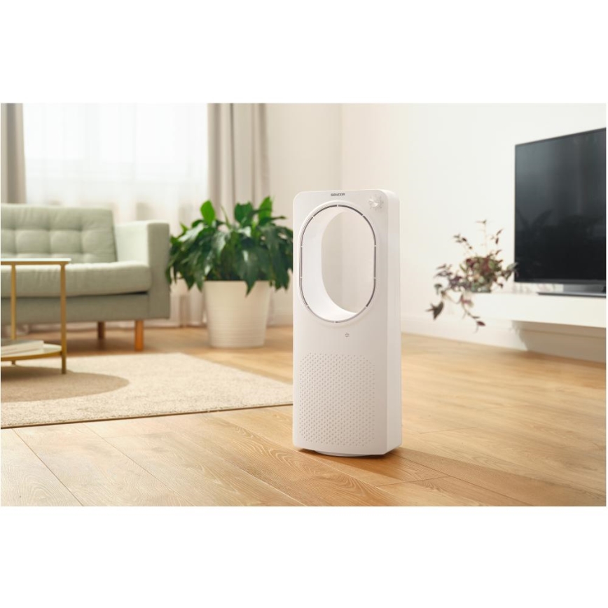 Sencor - Gulvventilator uden vinger 50W/230V hvid