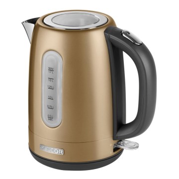 Sencor - Hurtig elkedel 1,7 l 2150 W/230 V guldfarvet