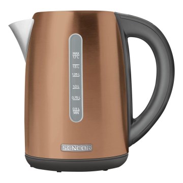 Sencor - Hurtig elkedel med temperaturregulering 1,7 l 2150W/230V kobberfarvet