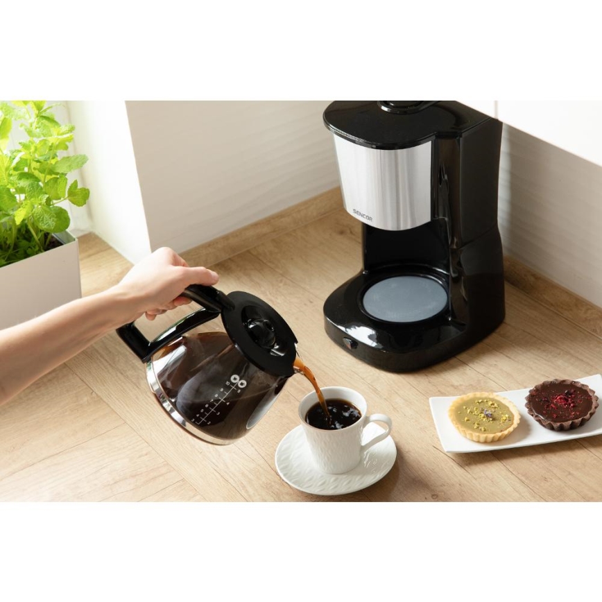 Sencor - Kaffemaskine 1,25 l 1000W/230V