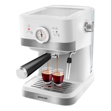 Sencor - Kaffemaskine espresso 1050W/230V hvid/mat krom