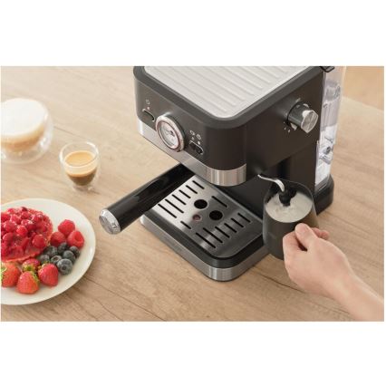 Sencor - Kaffemaskine espresso 1050W/230V sort/mat krom