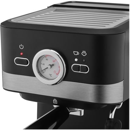 Sencor - Kaffemaskine espresso 1050W/230V sort/mat krom