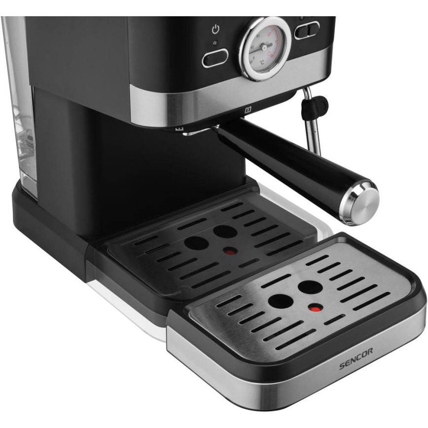 Sencor - Kaffemaskine espresso 1050W/230V sort/mat krom