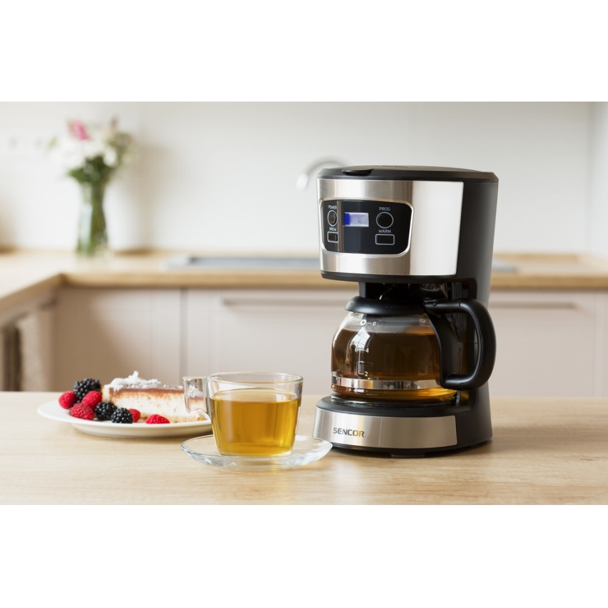 Sencor - Kaffemaskine med LCD-display 700W/230V