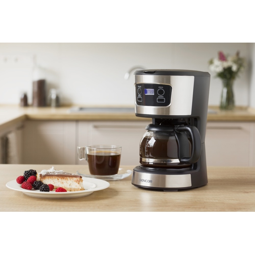 Sencor - Kaffemaskine med LCD-display 700W/230V