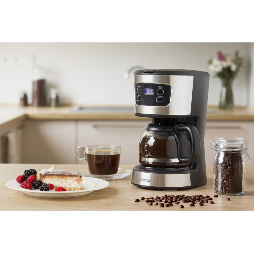 Sencor - Kaffemaskine med LCD-display 700W/230V