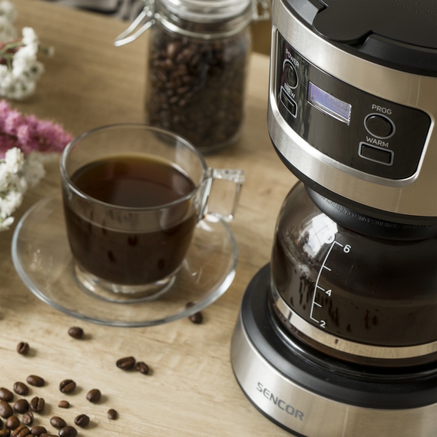 Sencor - Kaffemaskine med LCD-display 700W/230V
