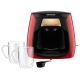 Sencor - Kaffemaskine med to krus 500W/230V rød/sort