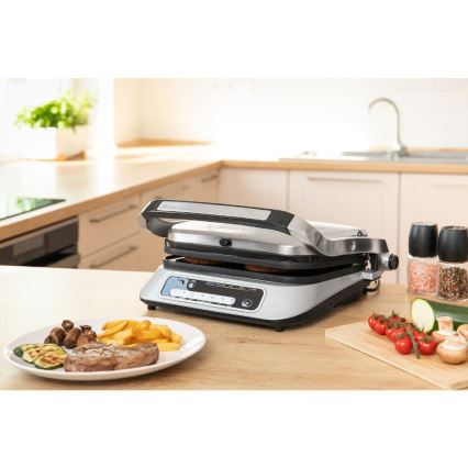 Sencor - Kontaktgrill 2100W/230V mat krom