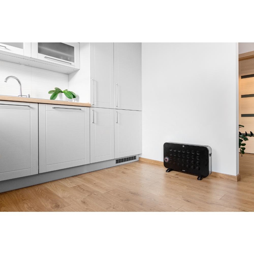 Sencor - Konvektionsradiator 750/1250/2000W/230V termostat IP24 sort