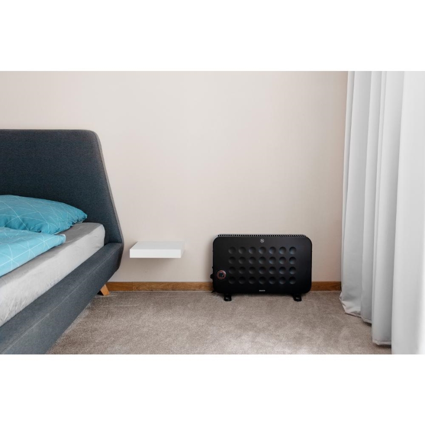 Sencor - Konvektionsradiator 750/1250/2000W/230V termostat IP24 sort
