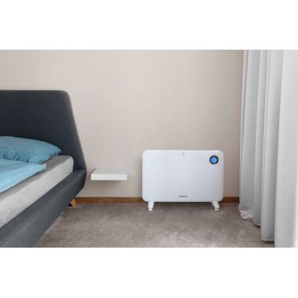 Sencor - Konvektionsradiator med LCD-display og termostat 750W/1500W/230V IP24